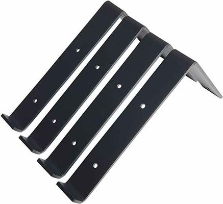 ภาระหนัก 5 6 7 8 9 นิ้ว สีดํา Powder Coating โลหะ Bracket L พลอย