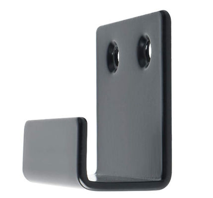 สีดําผงเคลือบ Stamping เหล็กโลหะ U รูปแบบประตู Barricade Brackets Custom