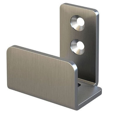 สีดําผงเคลือบ Stamping เหล็กโลหะ U รูปแบบประตู Barricade Brackets Custom