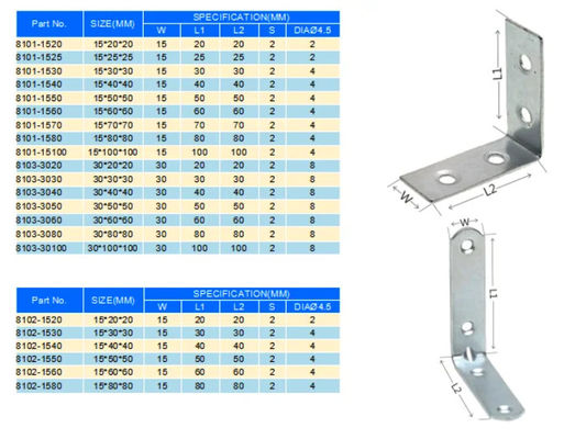 Angle Metal Bracket Shelf Bracket Single Side Bracket ขนาดที่กําหนดเอง สําหรับการก่อสร้างไม้