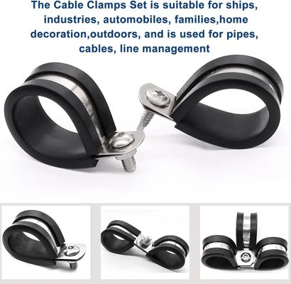 สายพัดยาง P Clip สายพัดยาง Clamps สายพัดยาง สายพัดยาง INOX 304 ทนทาน R ประเภท Hose Clamps สายพัดยางล็อคเร็ว