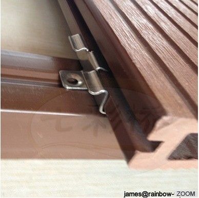 คุณภาพสูง OEM Custom การติดตั้งง่าย สแตนเลส WPC คลิปพื้นสําหรับเครื่องเชื่อมไม้