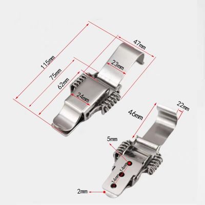 การรับรองตามความต้องการ 304 สแตนเลส นุ่มนวลและความอ่อนแอ Toggle Latch With Self Hook สําหรับอุปกรณ์การแพทย์และยานพาหนะ